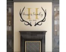 Antler Family Monogram Names Wall Decal